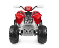 ATV Peg Perego Polaris Outlaw 330 W, 12V, 3 ani+, Negru / Rosu