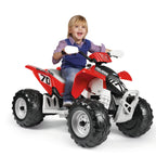 ATV Peg Perego Polaris Outlaw 330 W, 12V, 3 ani+, Negru / Rosu
