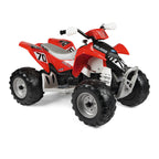 ATV Peg Perego Polaris Outlaw 330 W, 12V, 3 ani+, Negru / Rosu