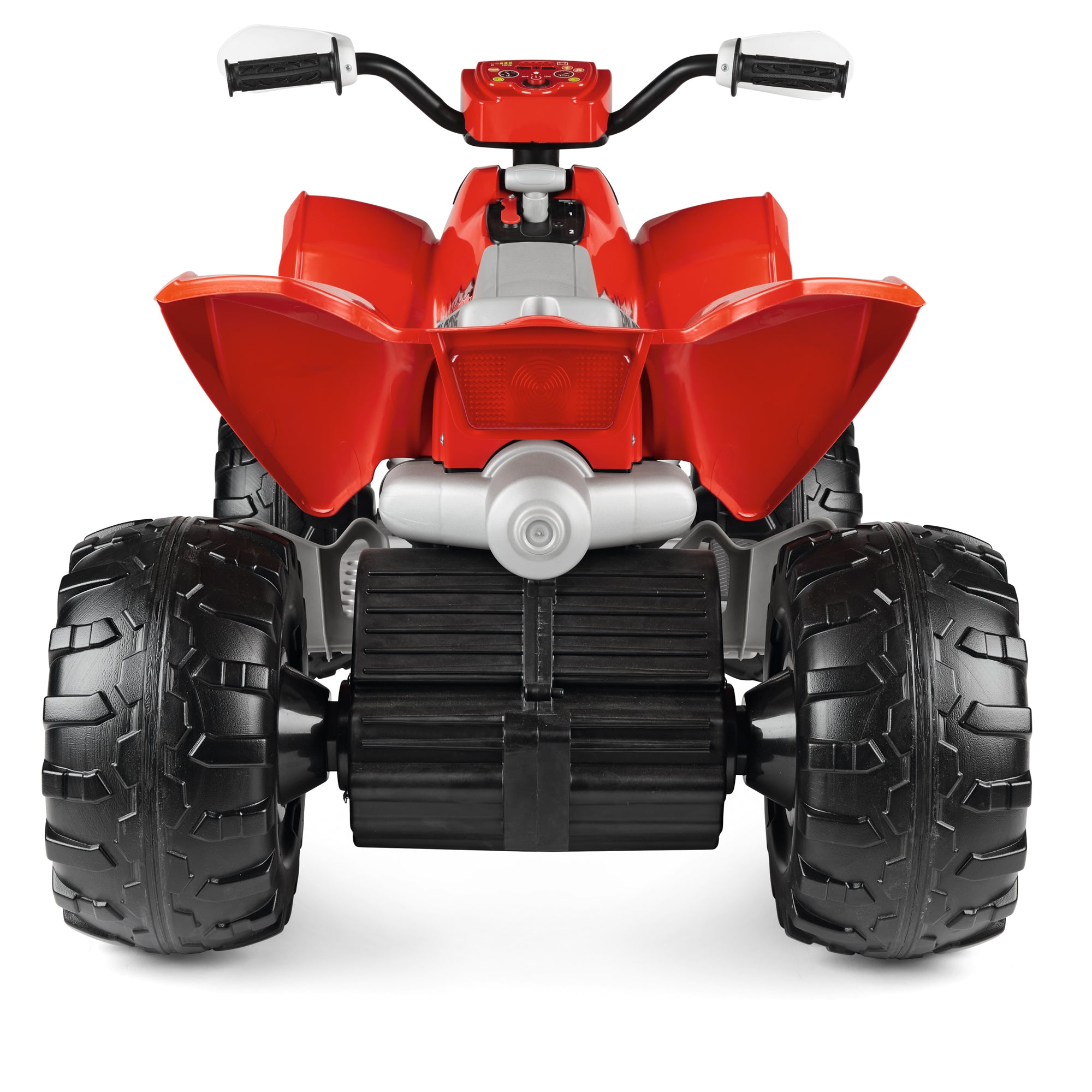 ATV Peg Perego Polaris Outlaw 330 W, 12V, 3 ani+, Negru / Rosu
