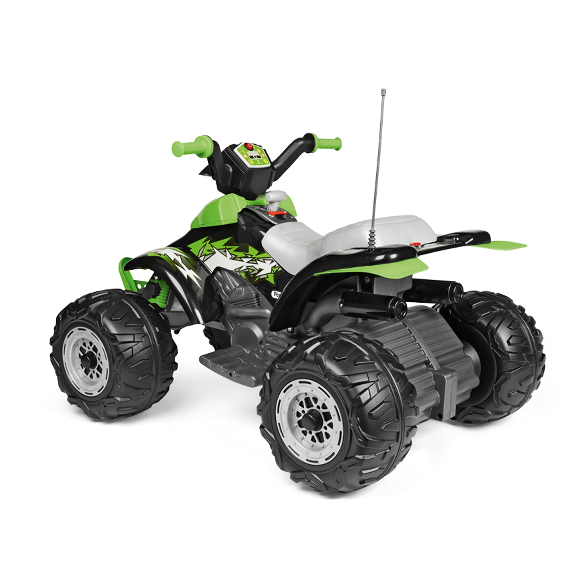 ATV Peg Perego Corral T-Rex, 330W, 12V, 3 ani +, Verde/ Negru