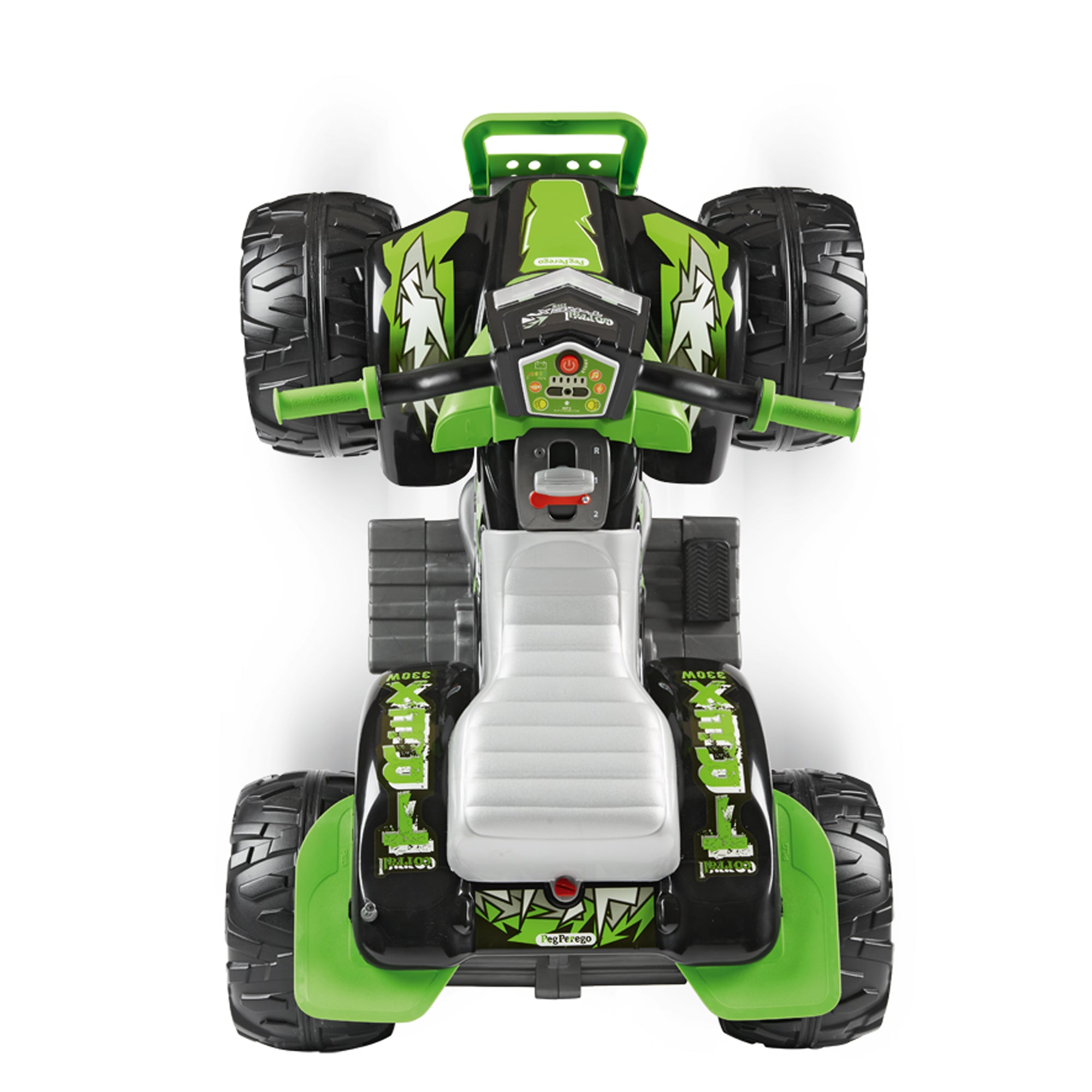 ATV Peg Perego Corral T-Rex, 330W, 12V, 3 ani +, Verde/ Negru