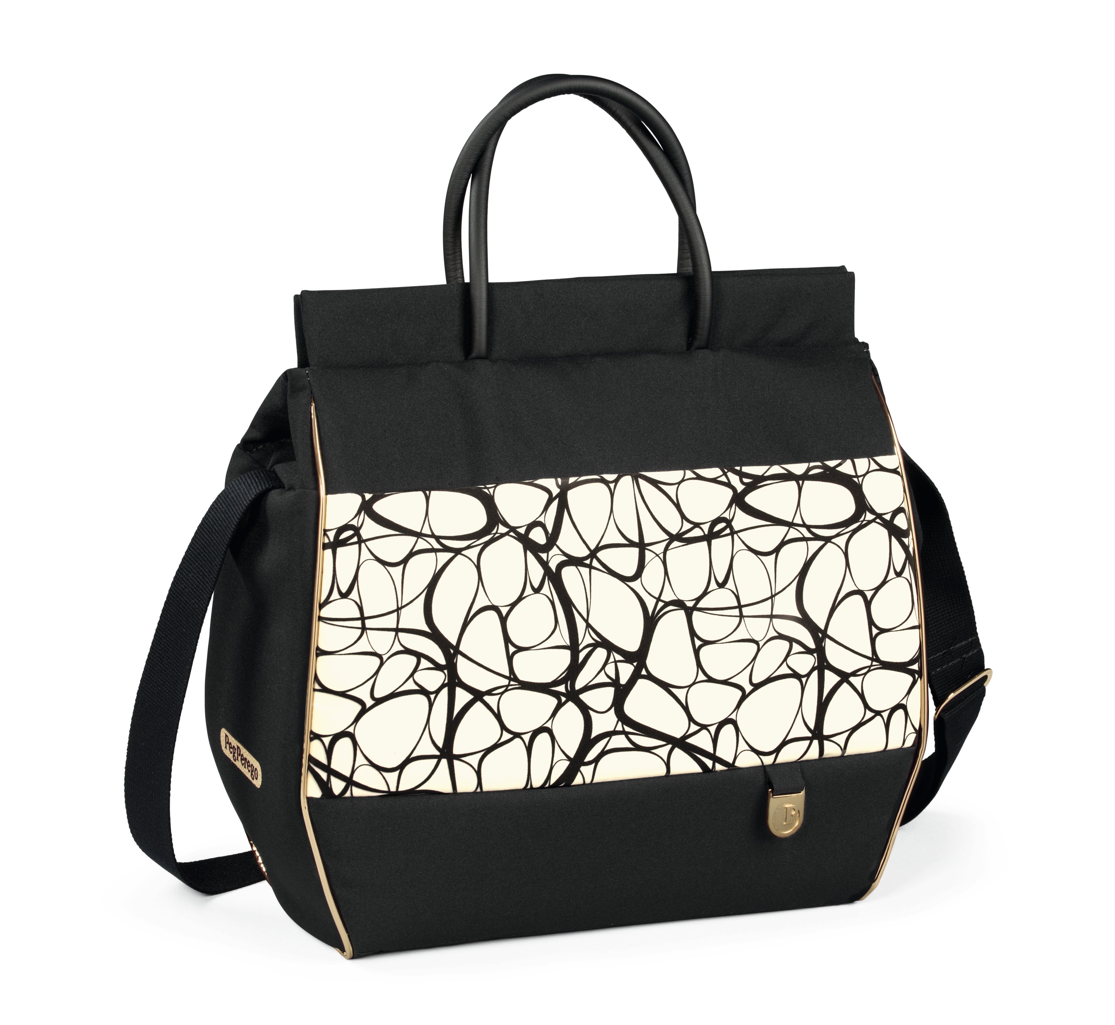 Geanta carucior Peg Perego Graphic Gold, Negru / Bej