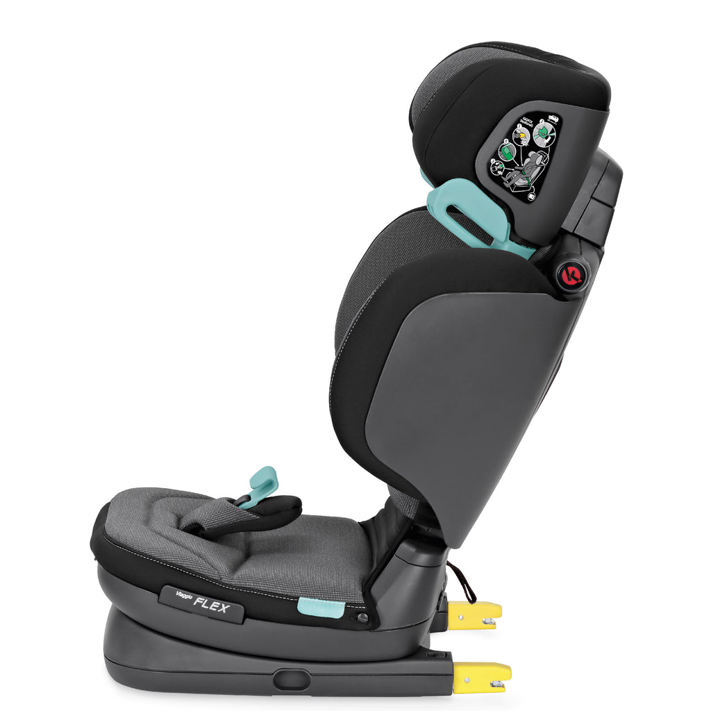 Peg Perego Scaun auto iSize Viaggio Flex 100-150 cm 3-12 ani Crystal Black aprobat ECE R 129/03
