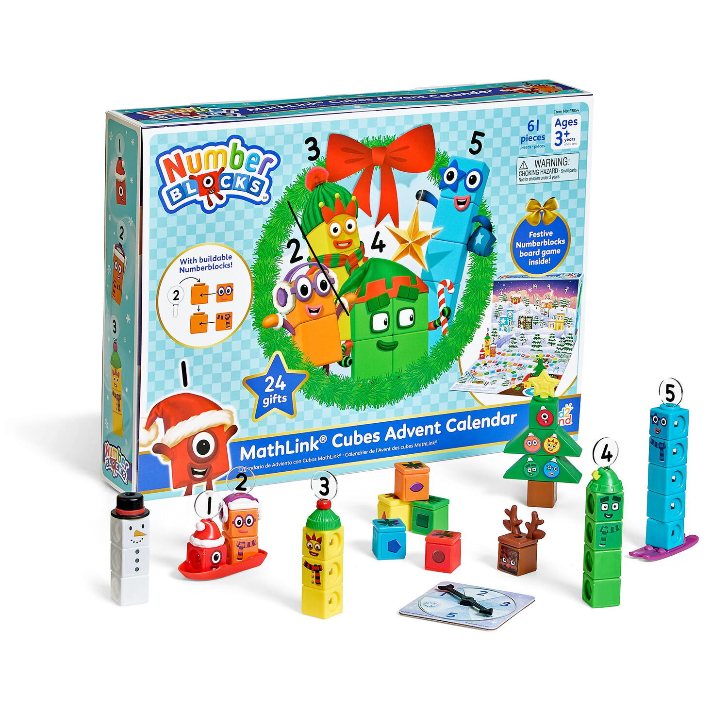 Calendar cu surprize Numberblocks® MathLink® - Magia Craciunului