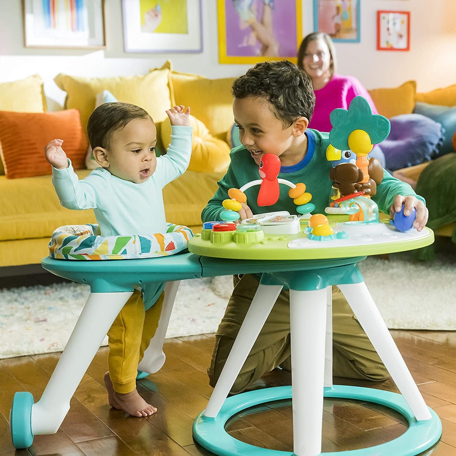 Bright Starts - Centru de activitati 2 in 1 Tropic Cool