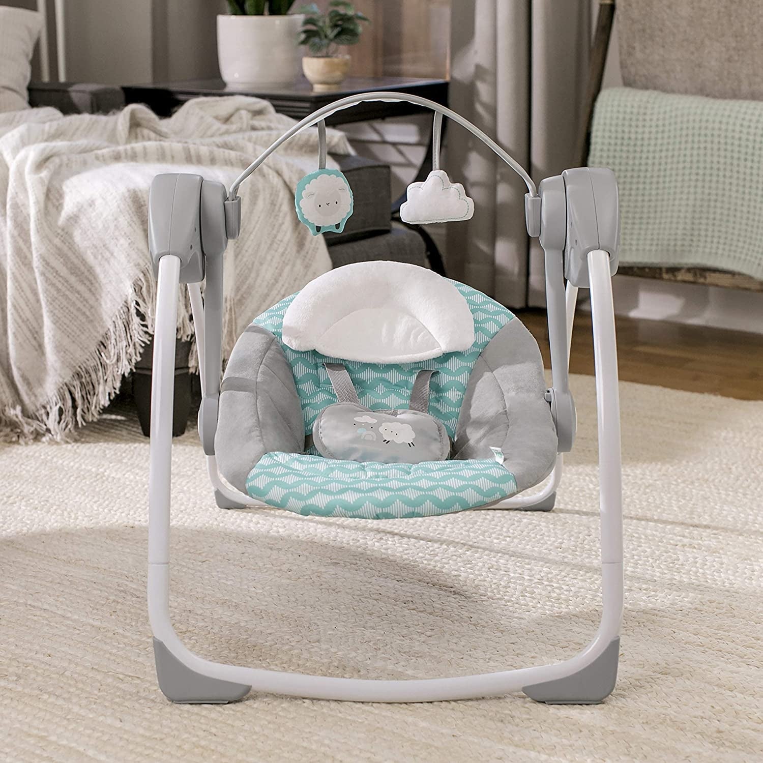 Ingenuity - Leagan portabil Swingity Swing, Goji