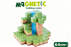 Cuburi magnetice - In natura 64 piese (2.5 cm)