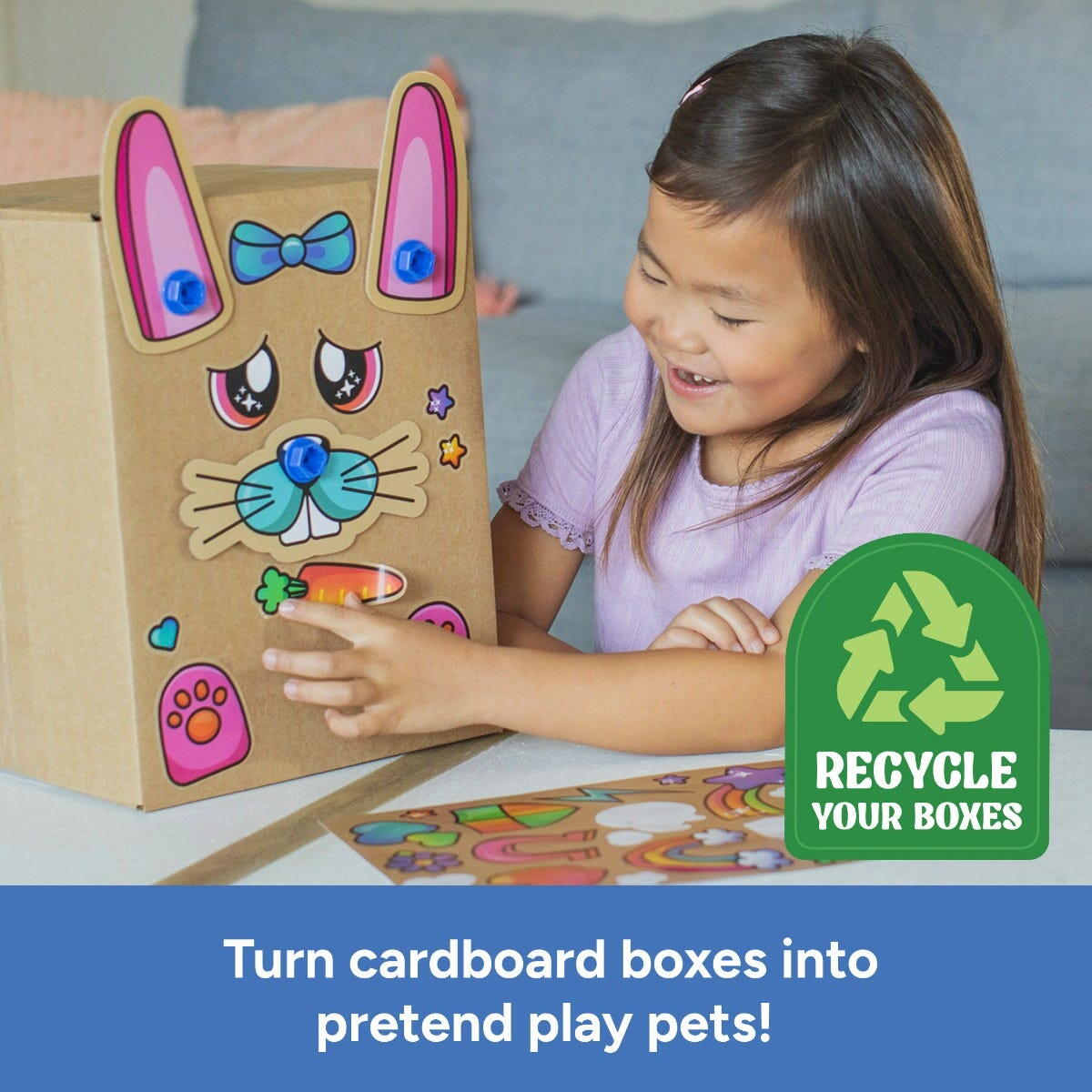 Set de creatie Boxineers™ - Animalute din carton
