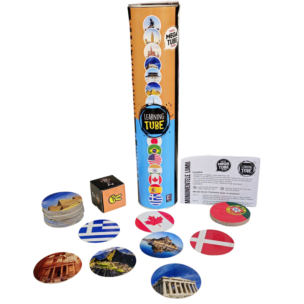 Joc Learning Tube® - Steagurile & Monumentele lumii