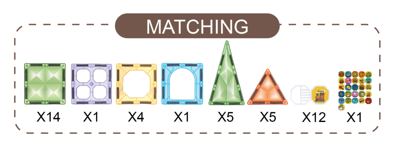 Joc magnetic  Diamond - 31 piese (7.5 cm)