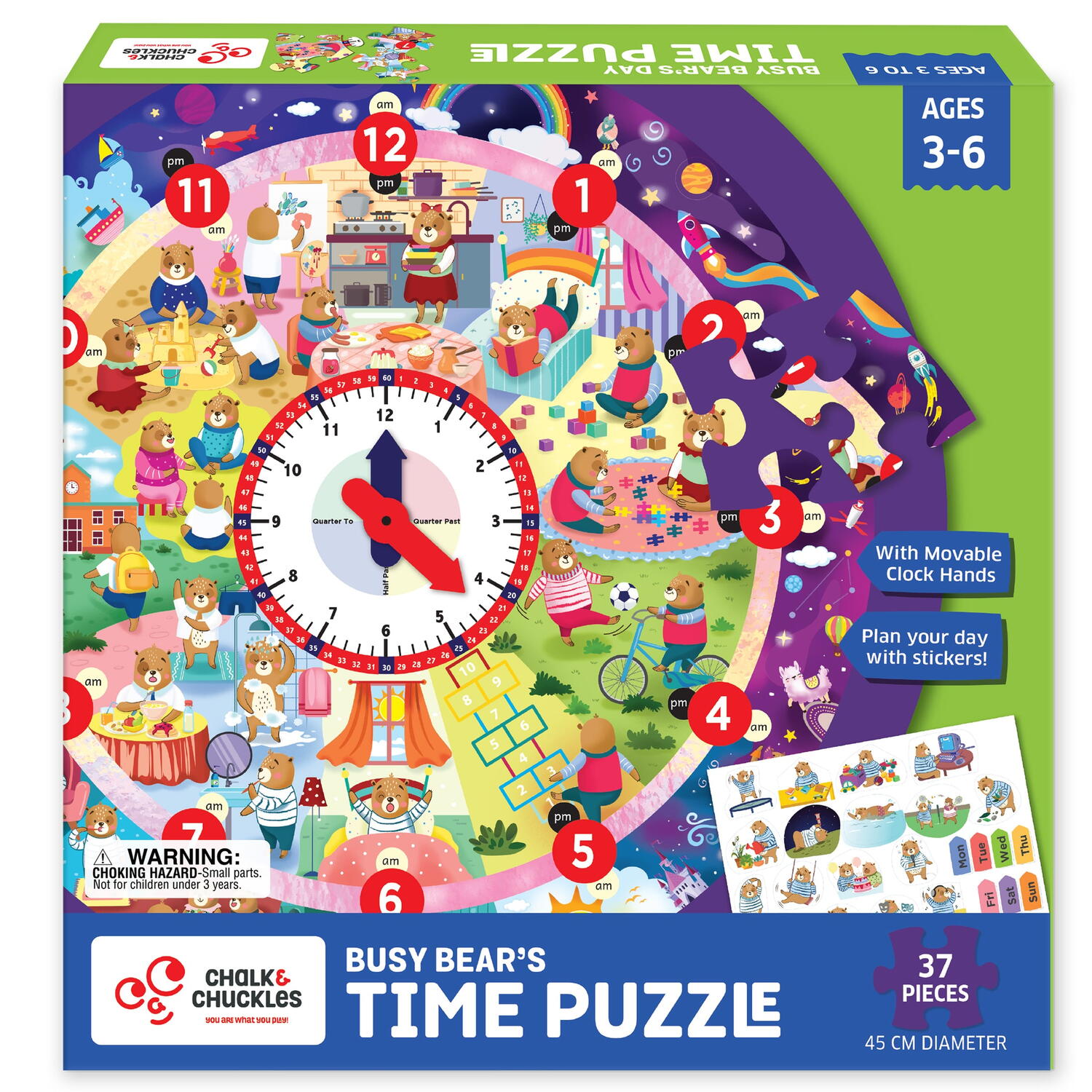 Puzzle - Ursuletul invata ceasul
