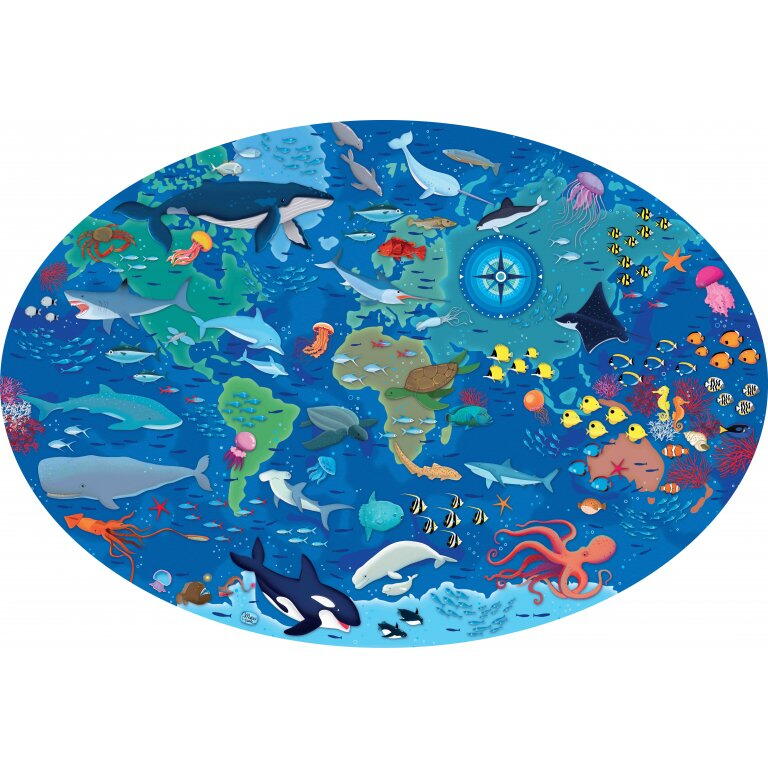 Cunoaste si exploreaza - Puzzle Mari si oceane (205 piese)