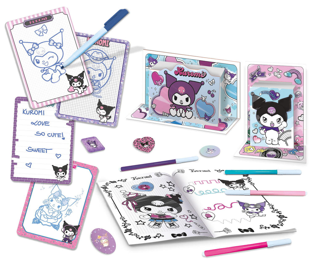 LISCIANI Kit creatie cu ghiozdane Kuromi 4 ani+ plastic poliester tablite reutilizabile si markere