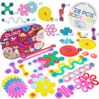 Clixo® joc magnetic de construit - Bijuterii colorate (28 piese)