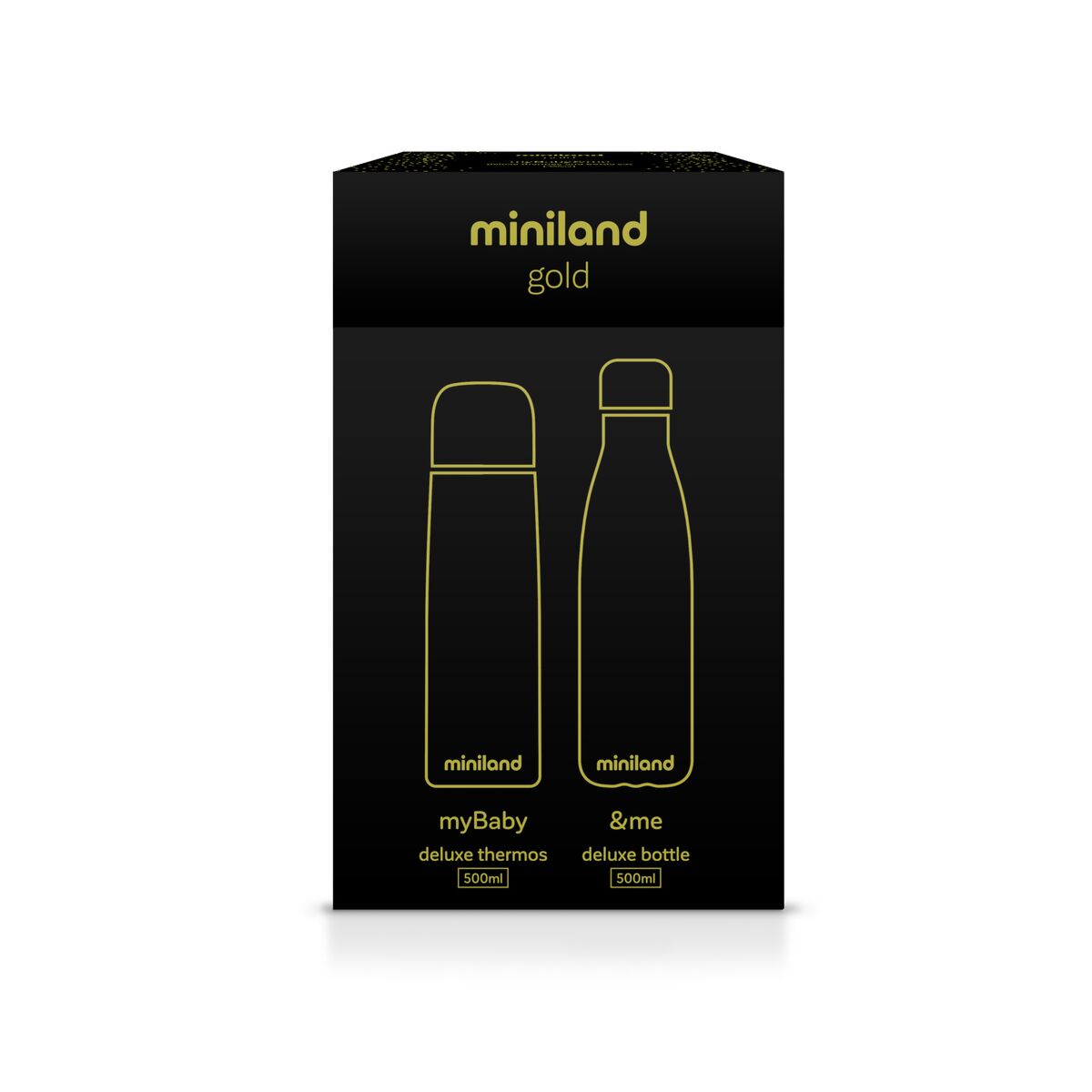 Set of 2 Miniland MyBaby@Me Gold Liquid Thermoses, 500 ml