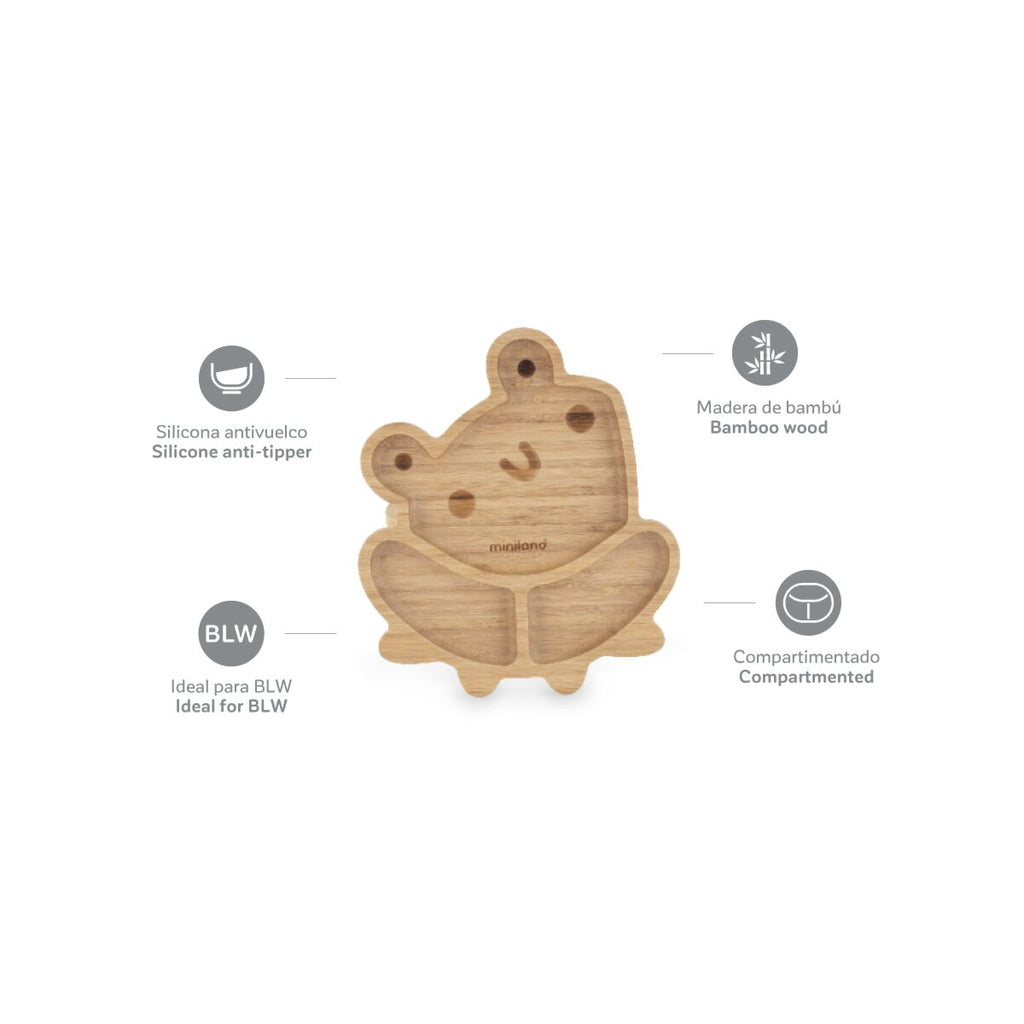 Miniland Frog Compartmented Plate with Silicone Base