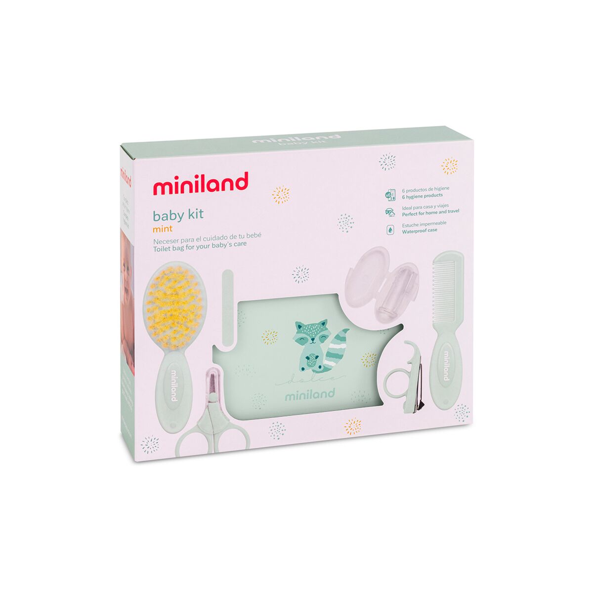 Set igiena ingrijire bebelus Miniland Mint