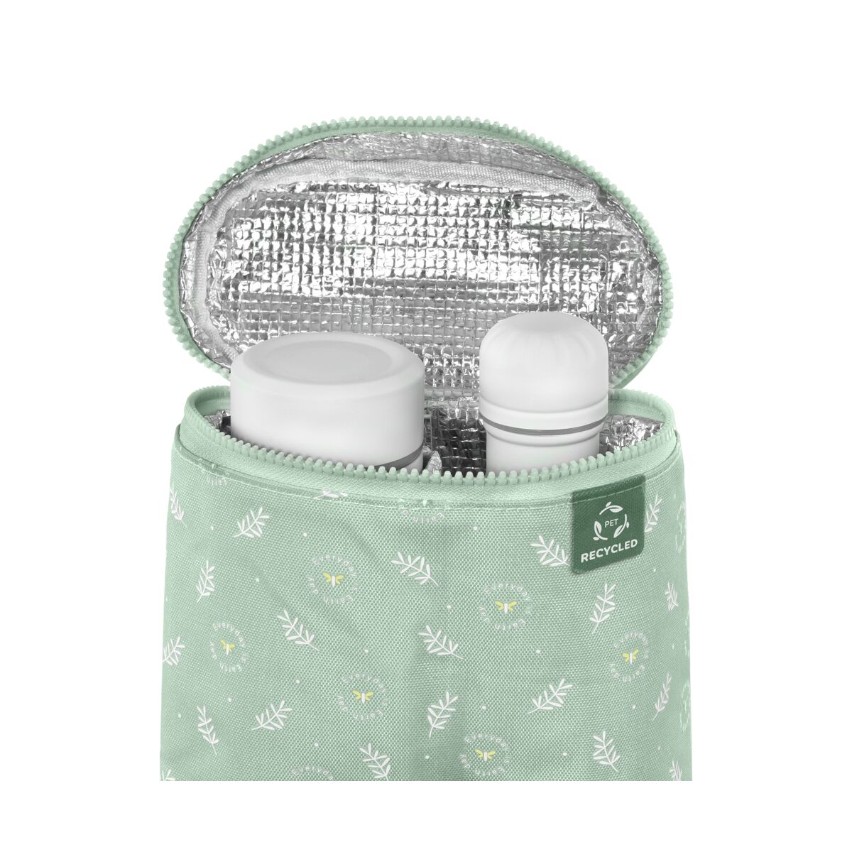 Geanta izoterma dubla Miniland Ecothermibag Mint pentru 2 x 500 ml