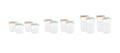 Set of 12 Miniland airtight containers for Dreamland baby food storage