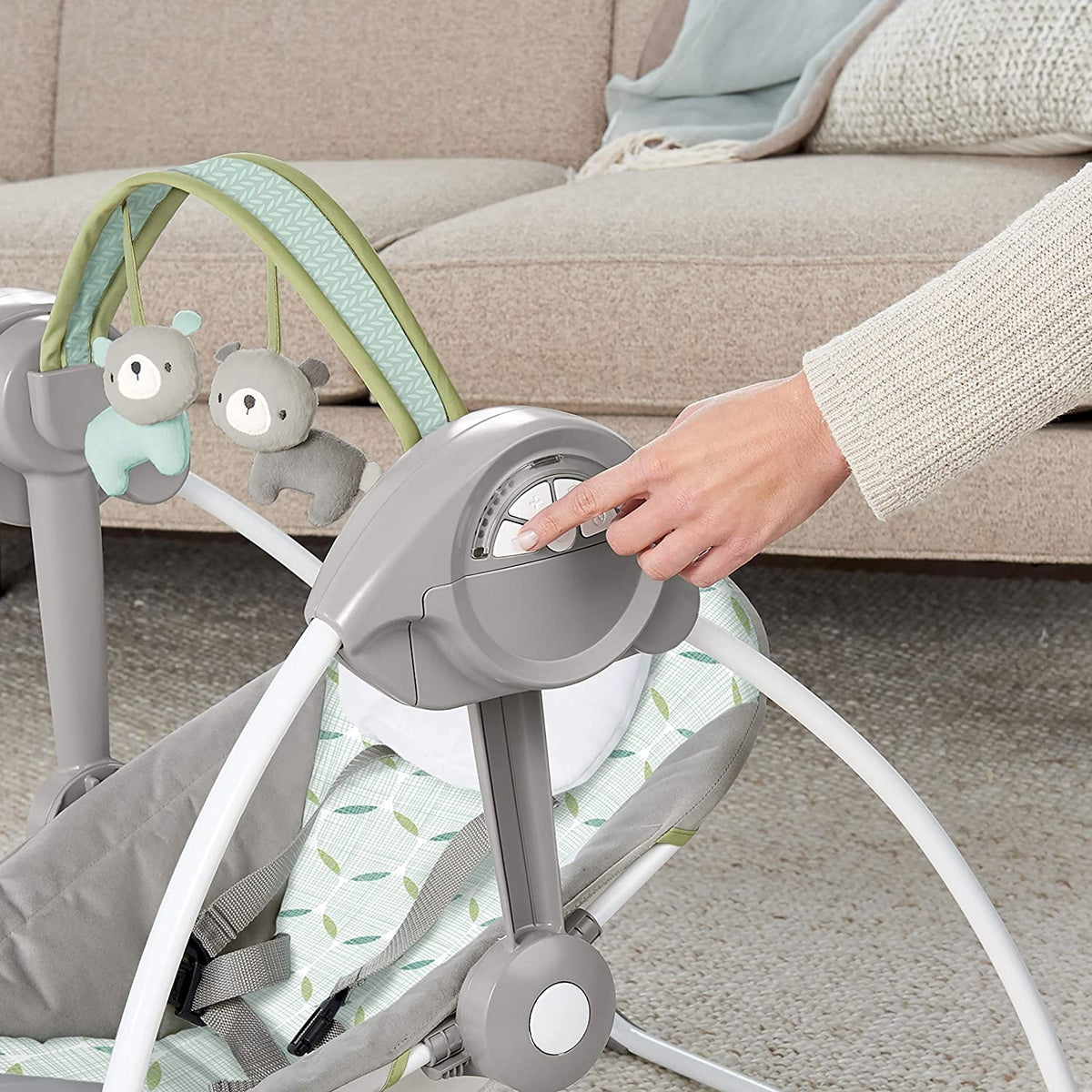 InGenuity Comfort & Harmony Leagan portabil Kendrick 0 luni cu 6 viteze de leganare si 6 melodii