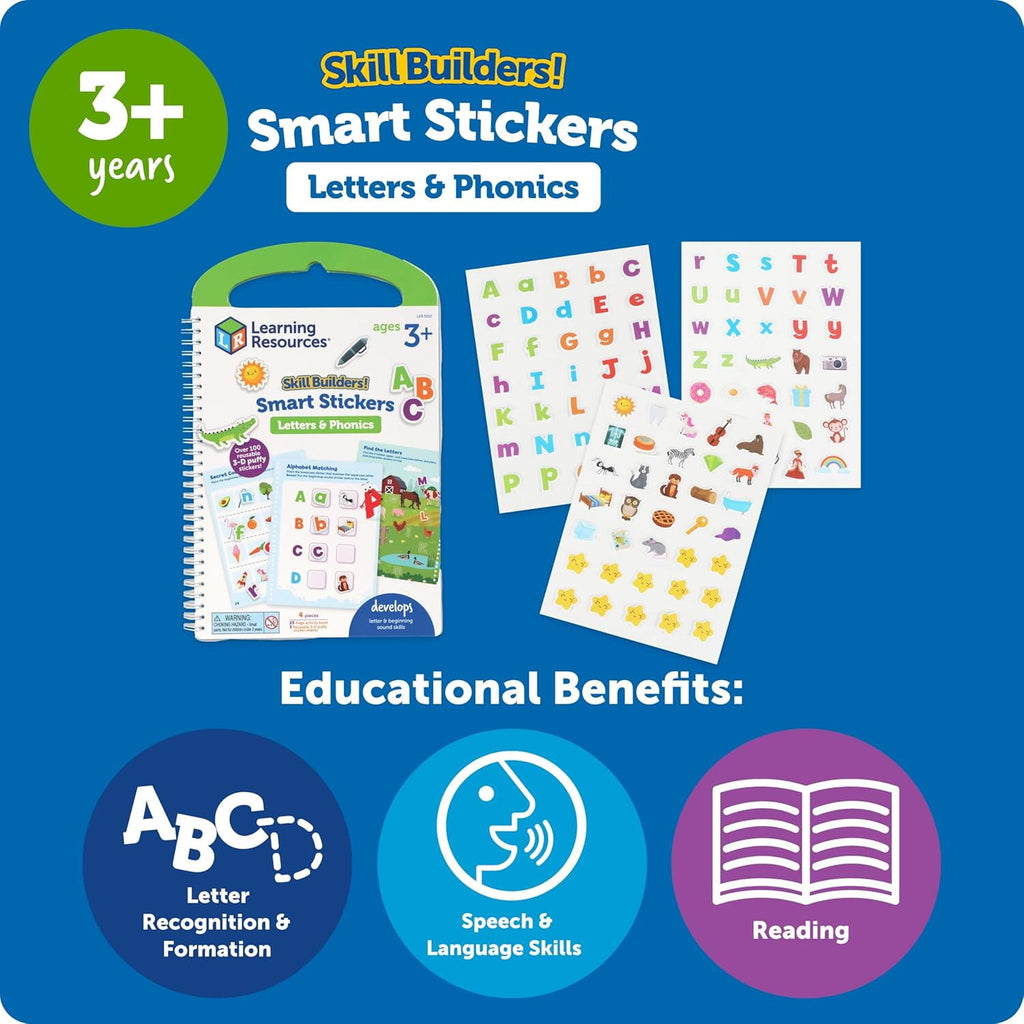 Set activitati educative cu abtibilduri  - Litere si sunete (lb.engleza)