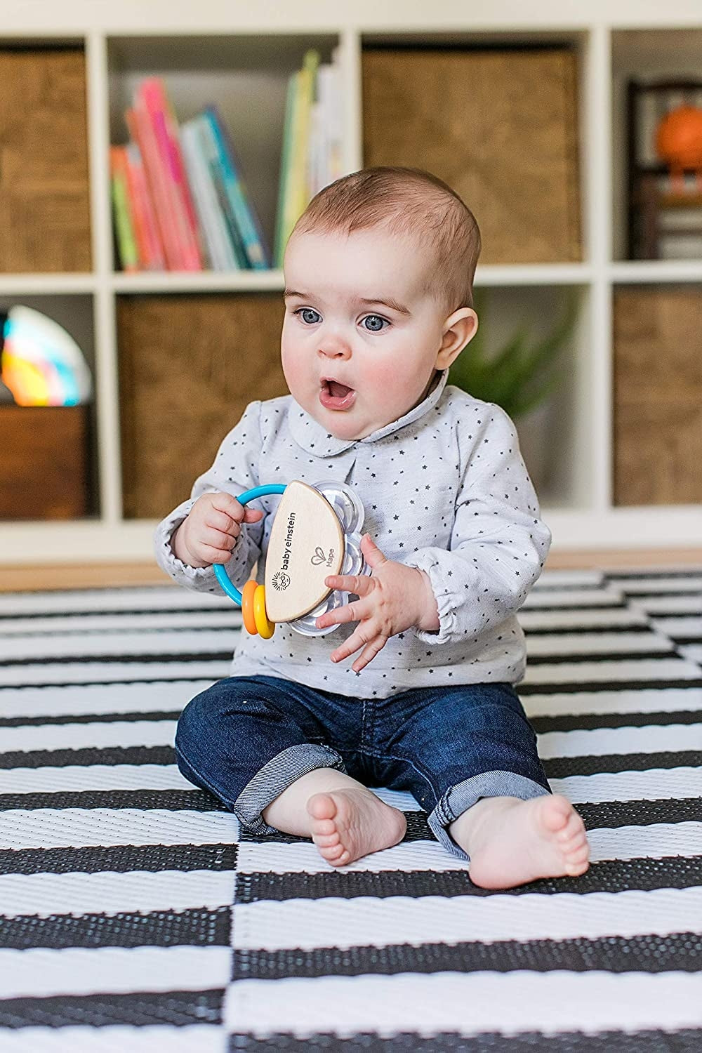 Baby Einstein - Jucarie mini tamburina din lemn