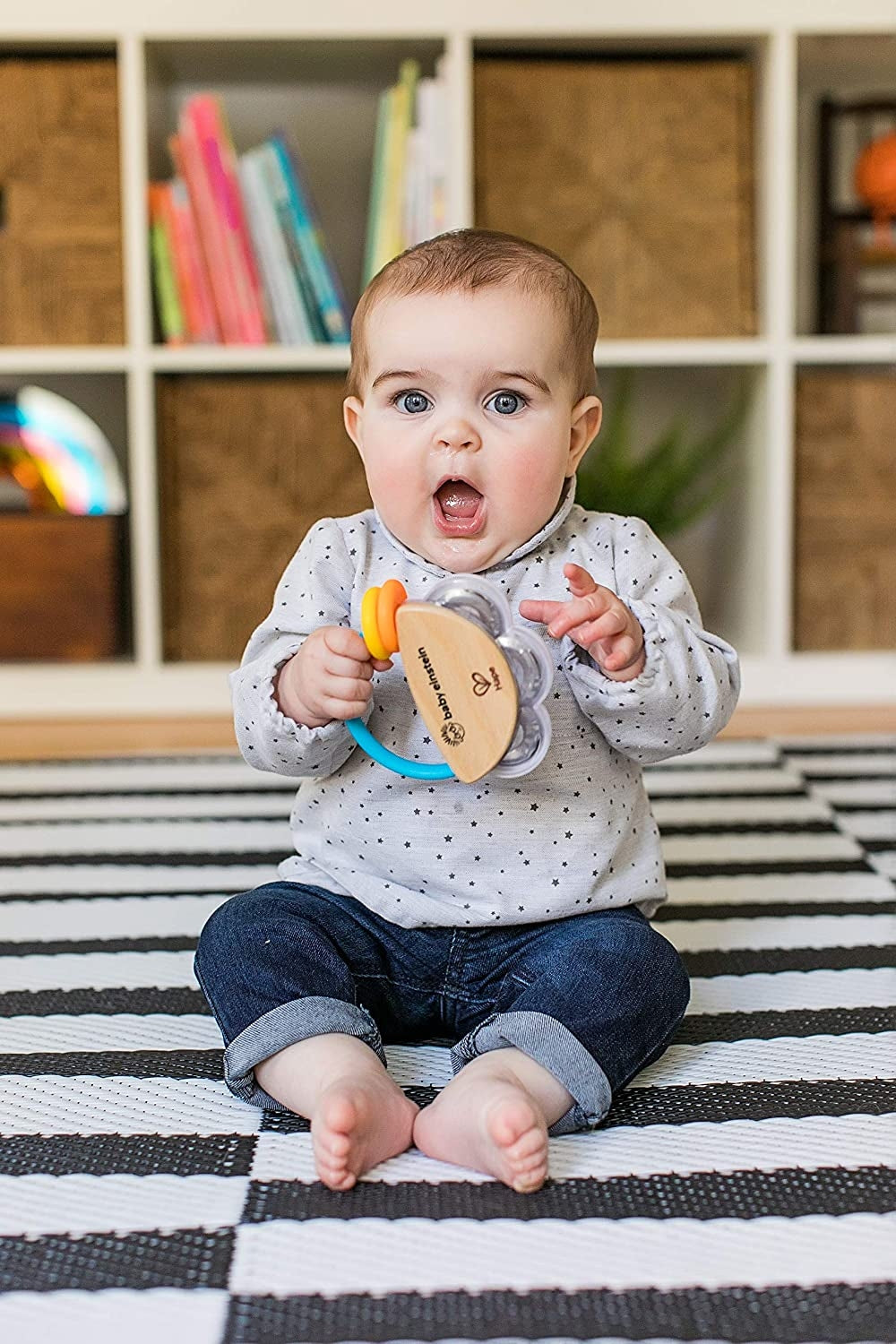 Baby Einstein - Jucarie mini tamburina din lemn