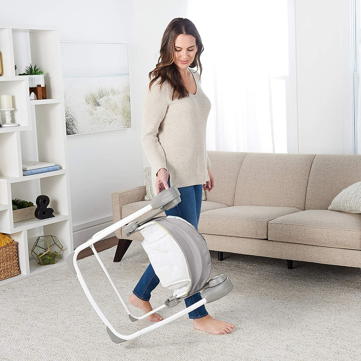 InGenuity Comfort & Harmony Leagan portabil Kendrick 0 luni cu 6 viteze de leganare si 6 melodii