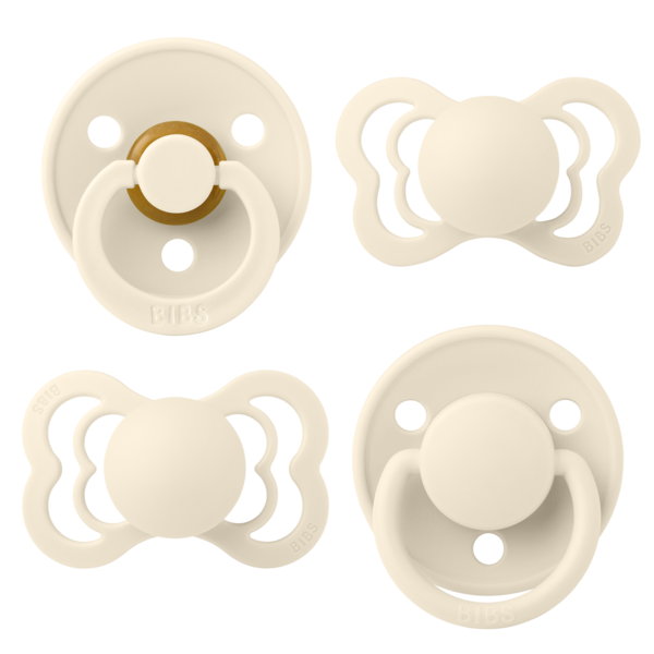 BIBS - Set 4 suzete Try-it collection 6 luni +-Ivory