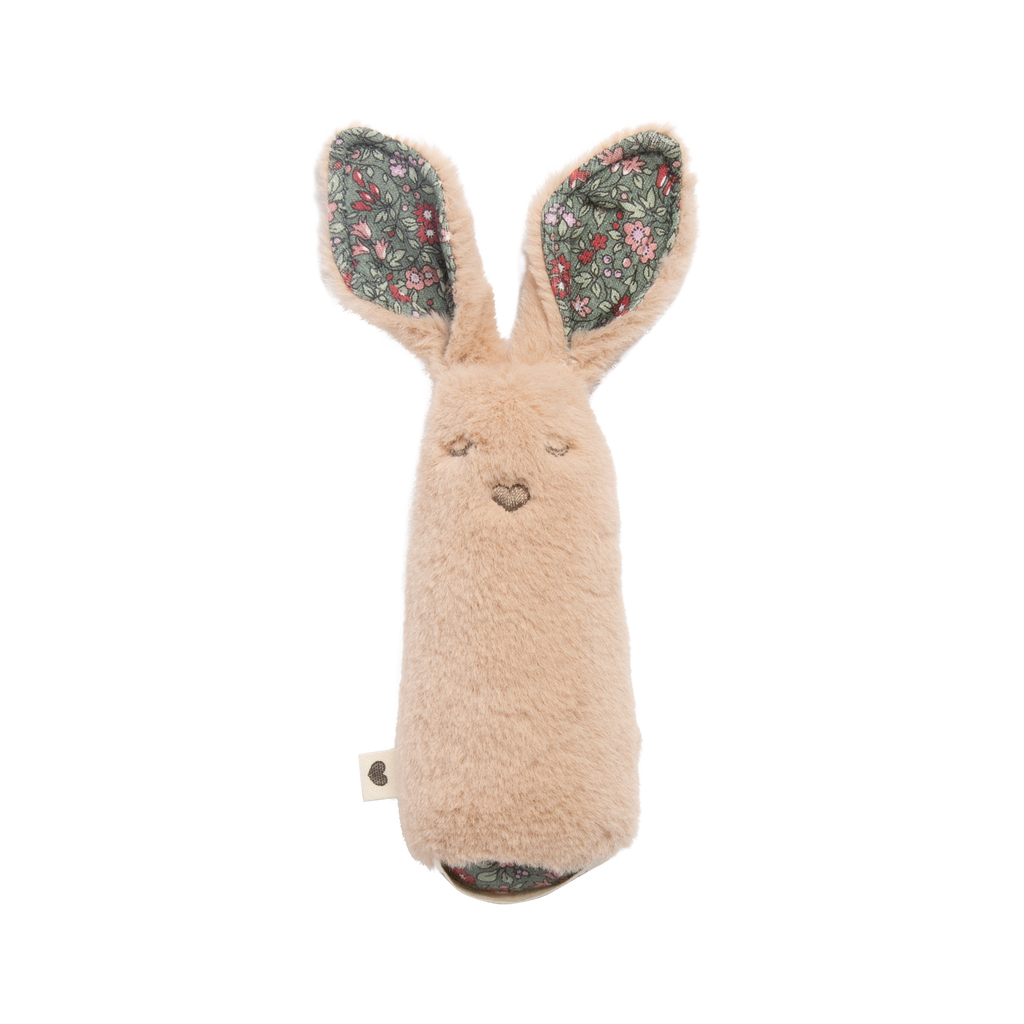 BIBS X Liberty Bundle - Set cutie cadou cu bavetica, cutie de suzeta, clip suzeta si jucarie multisenzoriala