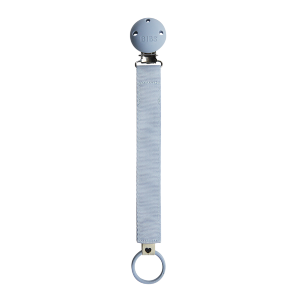 BIBS - Lantisor clip Ribbon pentru suzeta, Dusty Blue