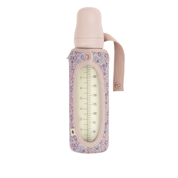 BIBS x LIBERTY - Husa pentru biberonul din sticla 225 ml, Eloise Blush