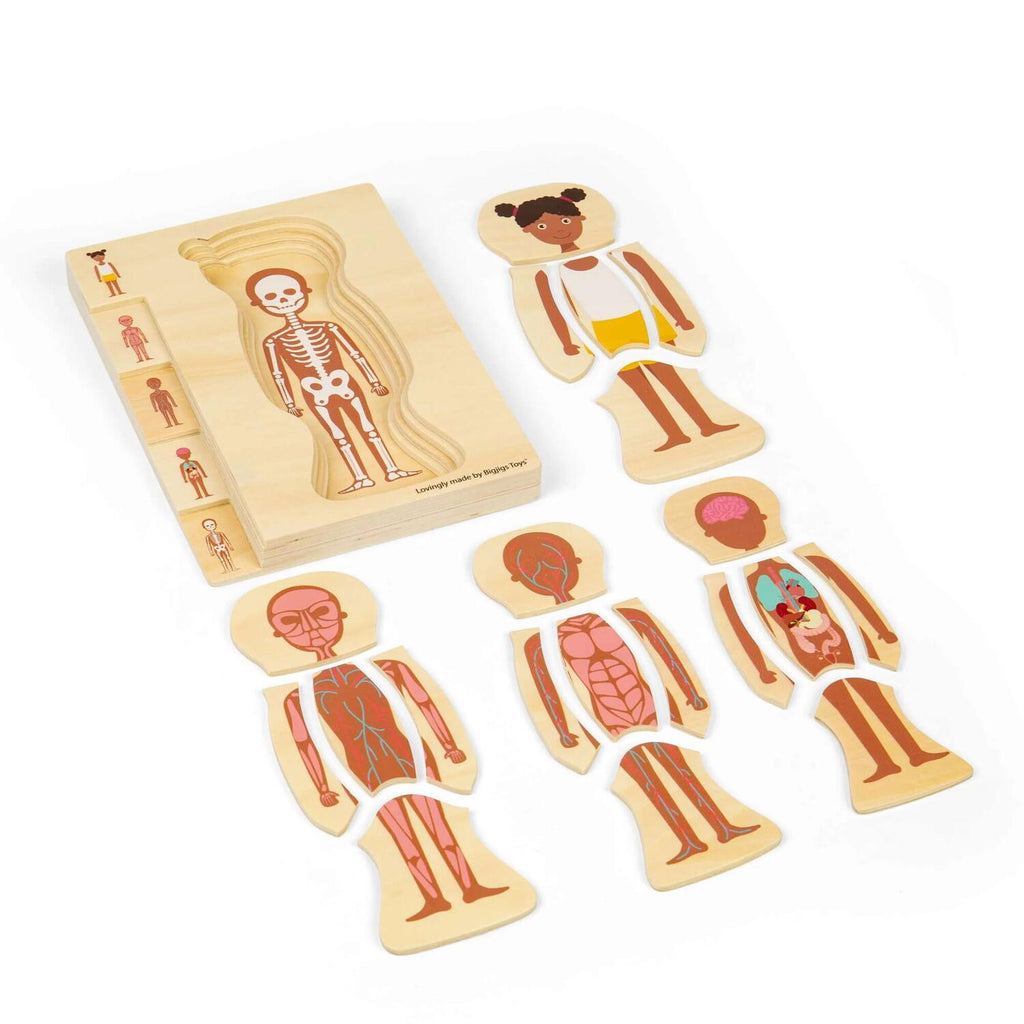 Puzzle anatomic din lemn - Fetita