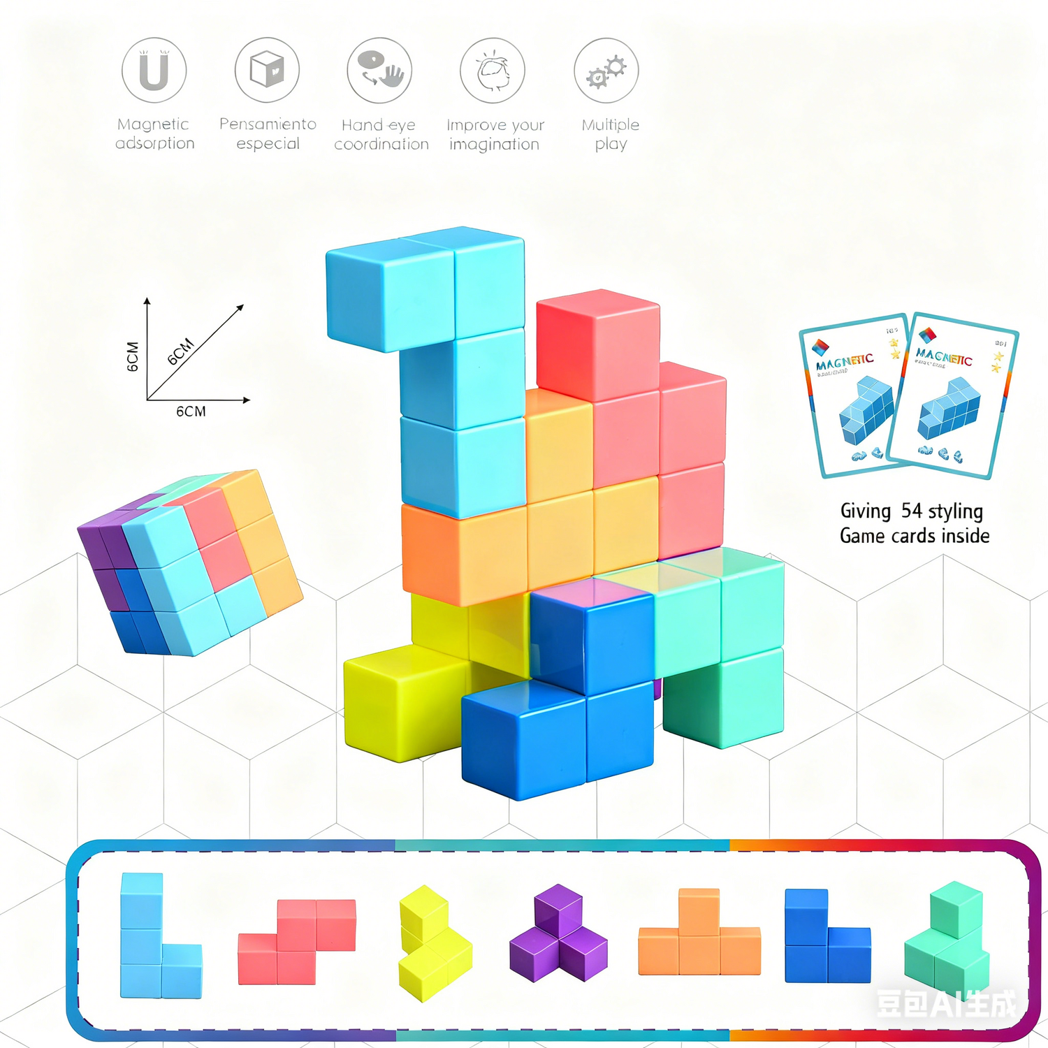 Joc de logica magnetic - Cub Soma