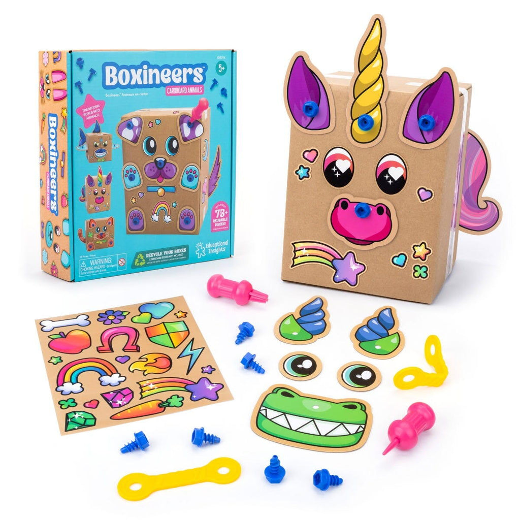 Set de creatie Boxineers™ - Animalute din carton