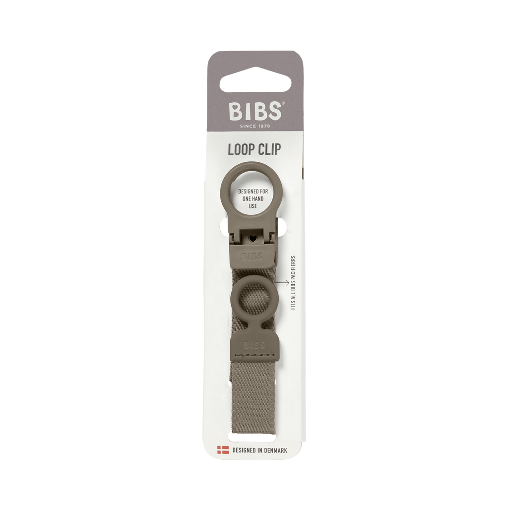 BIBS - Lantisor clip Loop pentru suzeta, Dark Oak