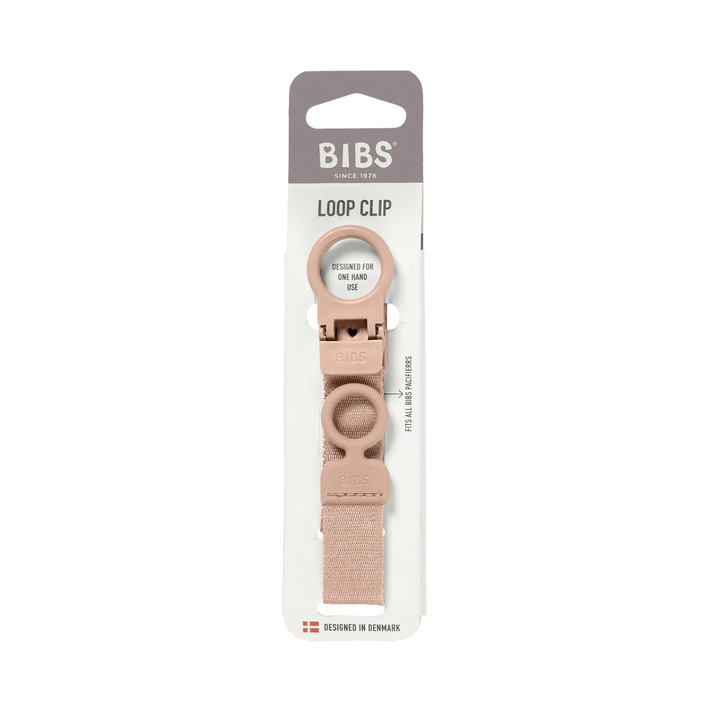 BIBS - Lantisor clip Loop pentru suzeta, Blush