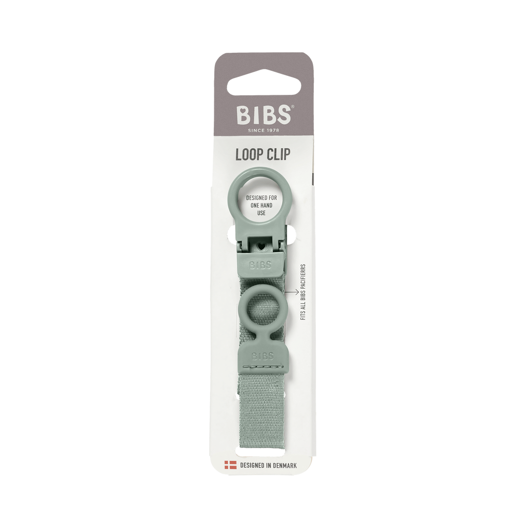 BIBS - Lantisor clip Loop pentru suzeta, Sage