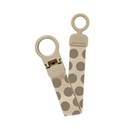 BIBS - Lantisor clip Loop pentru suzeta, Studio Collection Polka Dots, Mega Vanilla Dark Oak