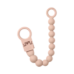 BIBS Clip pentru suzeta Beaded cu margele din silicon Blush, actionare cu o singura mana