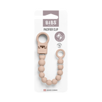 BIBS Clip pentru suzeta Beaded cu margele din silicon Blush, actionare cu o singura mana