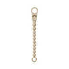 BIBS Clip pentru suzeta Beaded cu margele din silicon Vanilla, actionare cu o singura mana