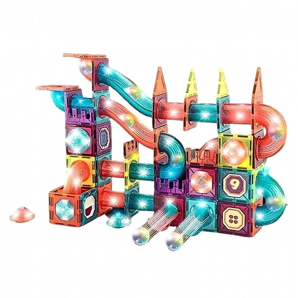 Labirintul meu magnetic cu lumini - 140 piese (7.5 cm)