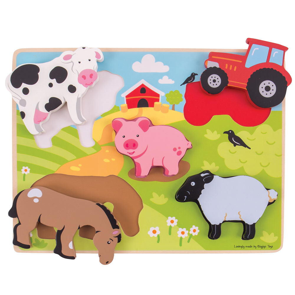 Puzzle din lemn - In ograda