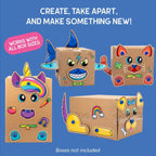 Set de creatie Boxineers™ - Animalute din carton