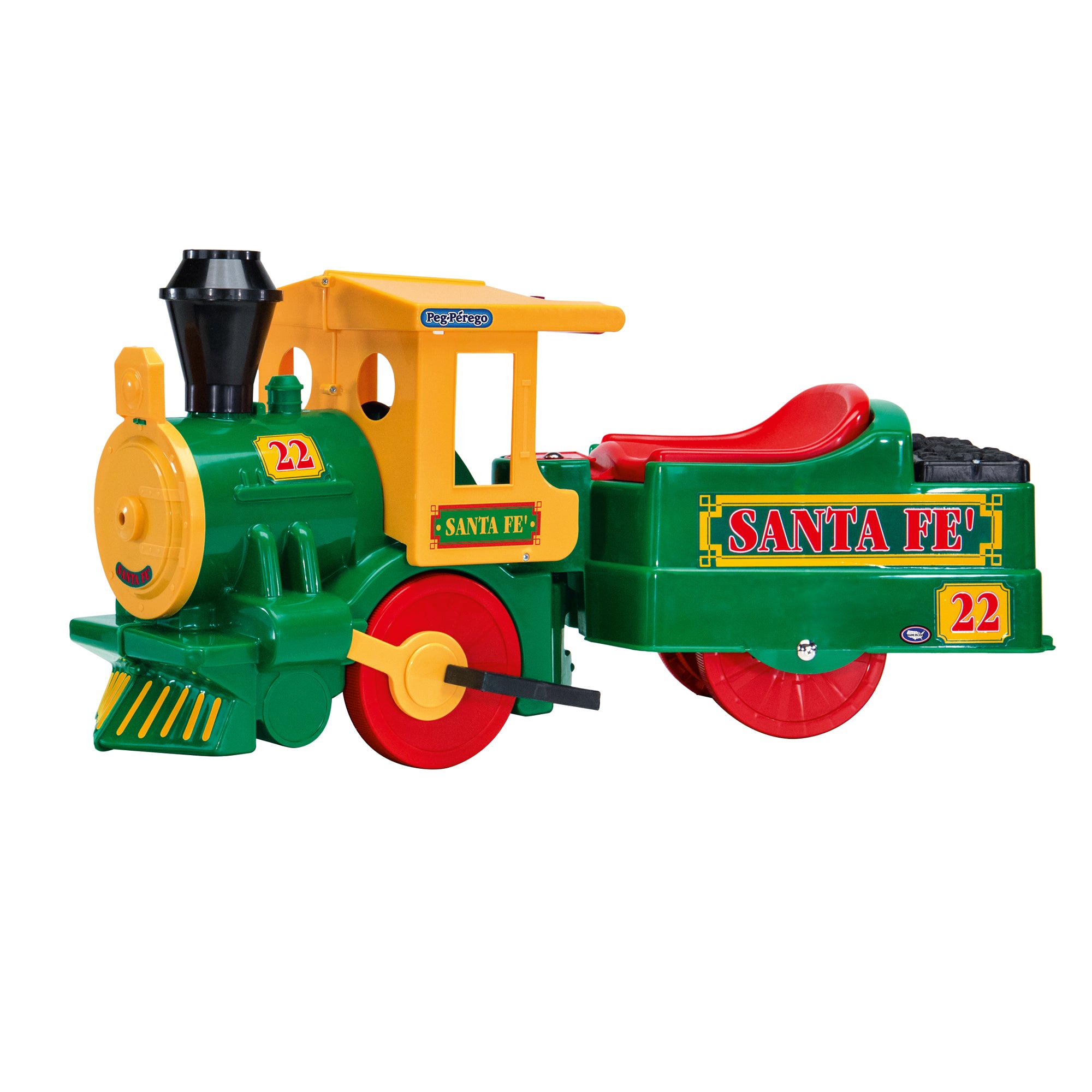 Trenulet electric Peg Perego Santa Fe, 6V, 2 ani +,Verde