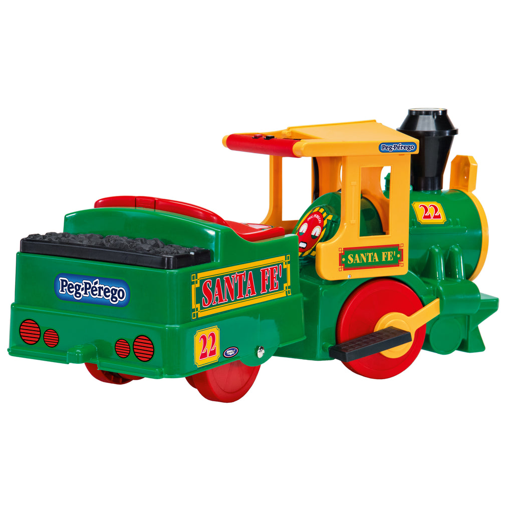 Trenulet electric Peg Perego Santa Fe, 6V, 2 ani +,Verde