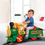 Trenulet electric Peg Perego Santa Fe, 6V, 2 ani +,Verde