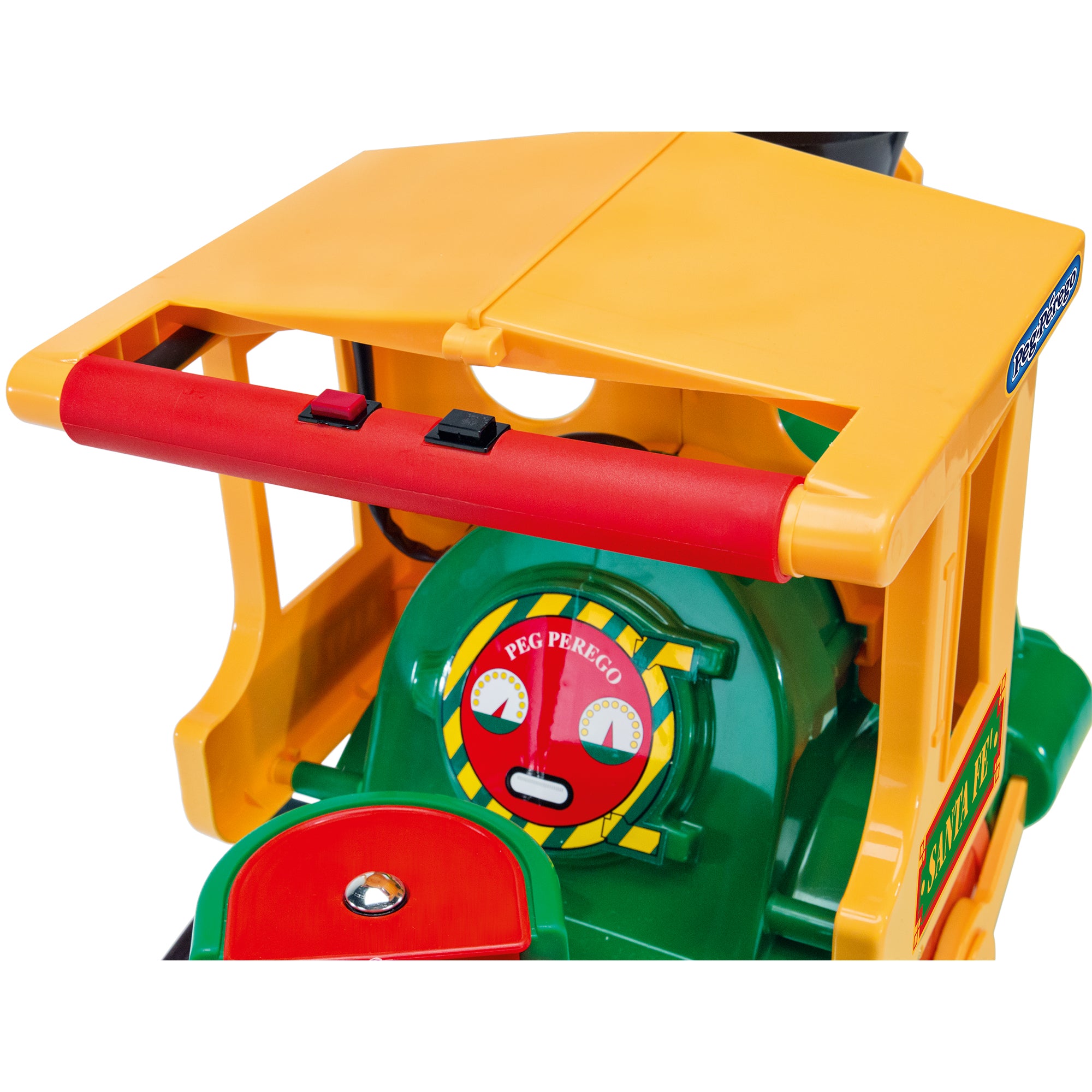 Trenulet electric Peg Perego Santa Fe, 6V, 2 ani +,Verde